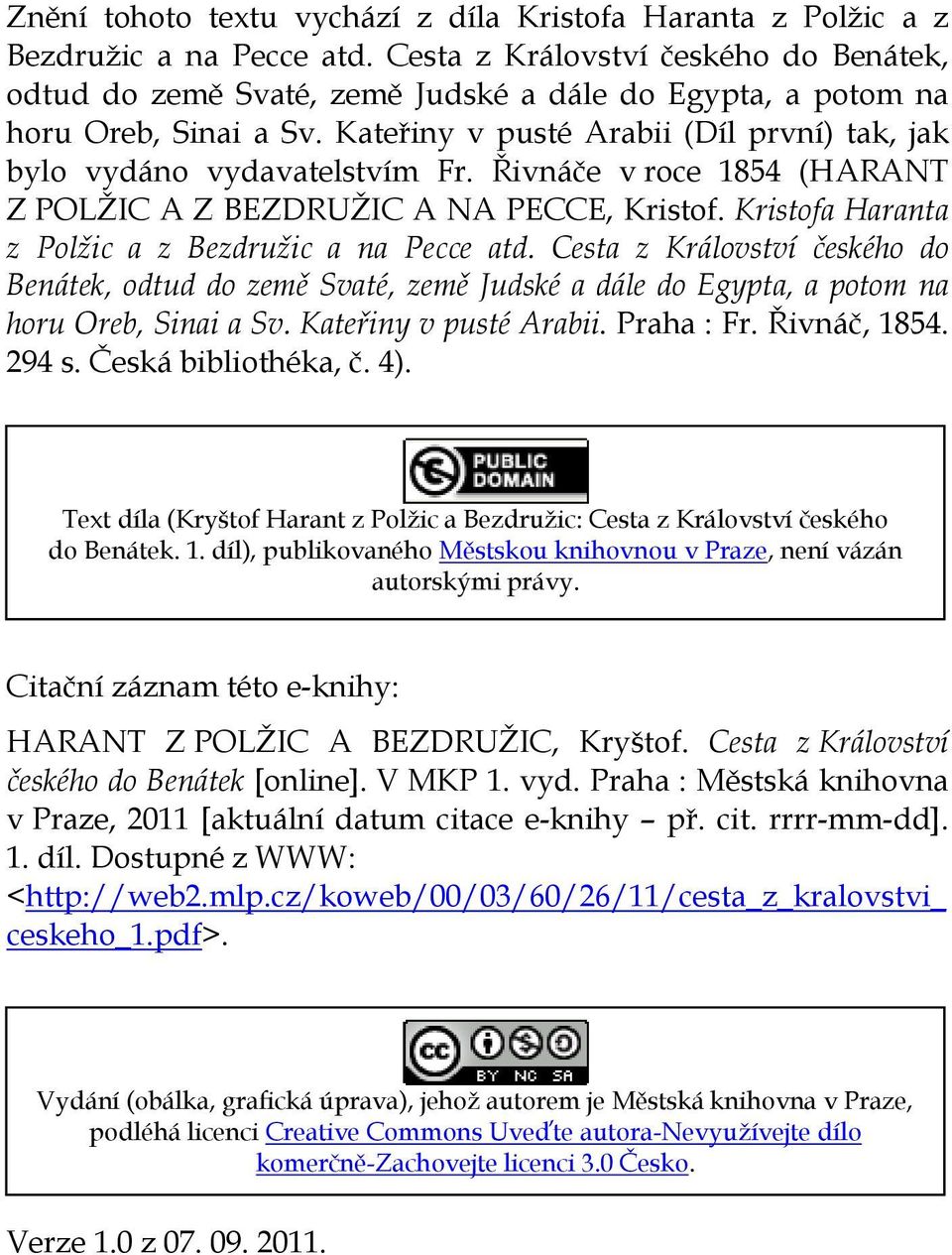 Řivnáče v roce 1854 (HARANT Z POLŽIC A Z BEZDRUŽIC A NA PECCE, Kristof. Kristofa Haranta z Polžic a z Bezdružic a na Pecce atd.