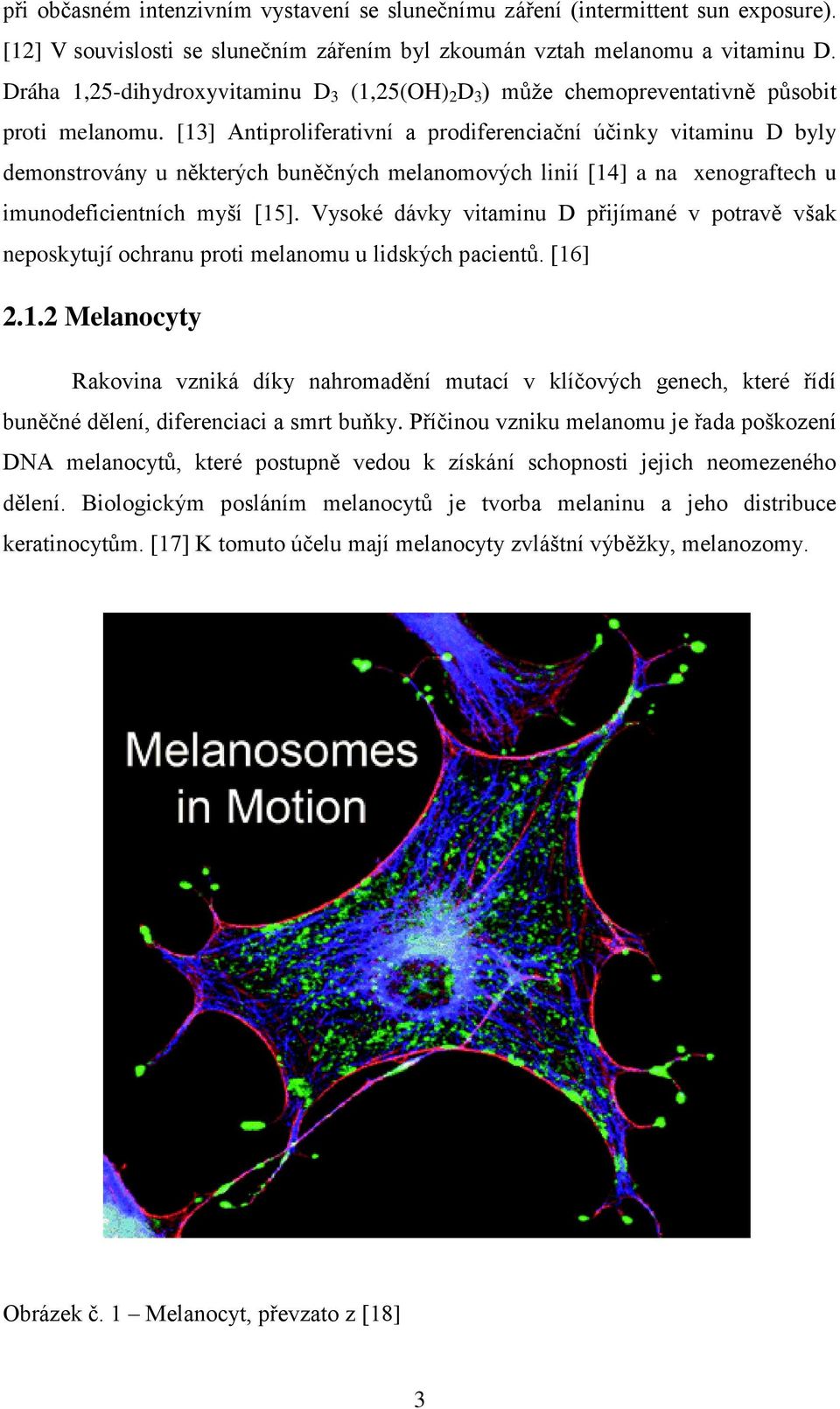 [13] Antiproliferativní a prodiferenciační účinky vitaminu D byly demonstrovány u některých buněčných melanomových linií [14] a na xenograftech u imunodeficientních myší [15].