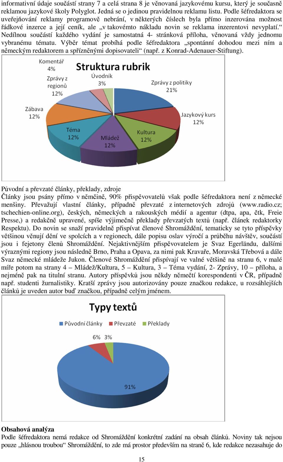 nevyplatí. Nedílnou součástí každého vydání je samostatná 4- stránková příloha, věnovaná vždy jednomu vybranému tématu.