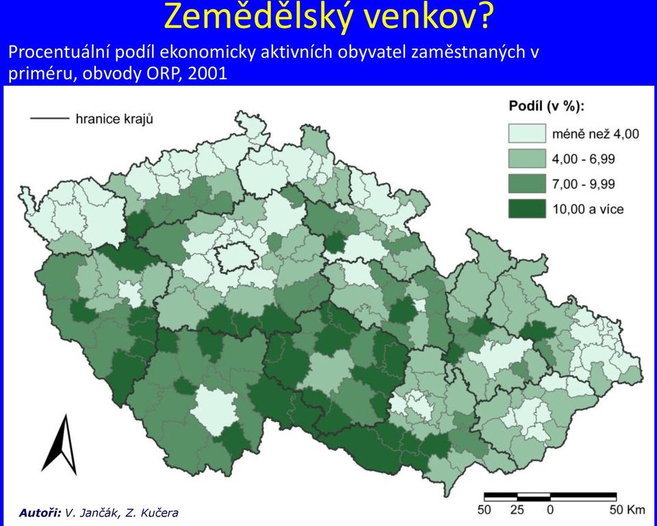 aktivních obyvatel zaměstnaných v