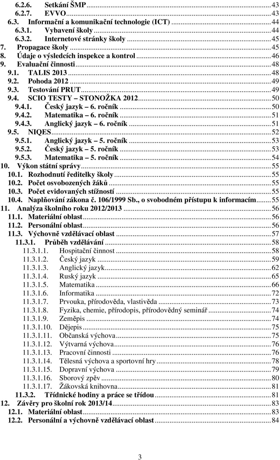 ročník...50 9.4.2. Matematika 6. ročník...51 9.4.3. Anglický jazyk 6. ročník...51 9.5. NIQES...52 9.5.1. Anglický jazyk 5. ročník...53 9.5.2. Český jazyk 5. ročník...53 9.5.3. Matematika 5. ročník...54 10.