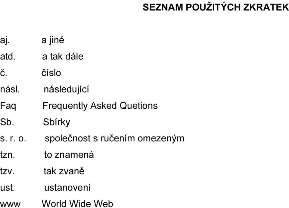 následující Faq Frequently Asked Quetions Sb. Sbírky s.