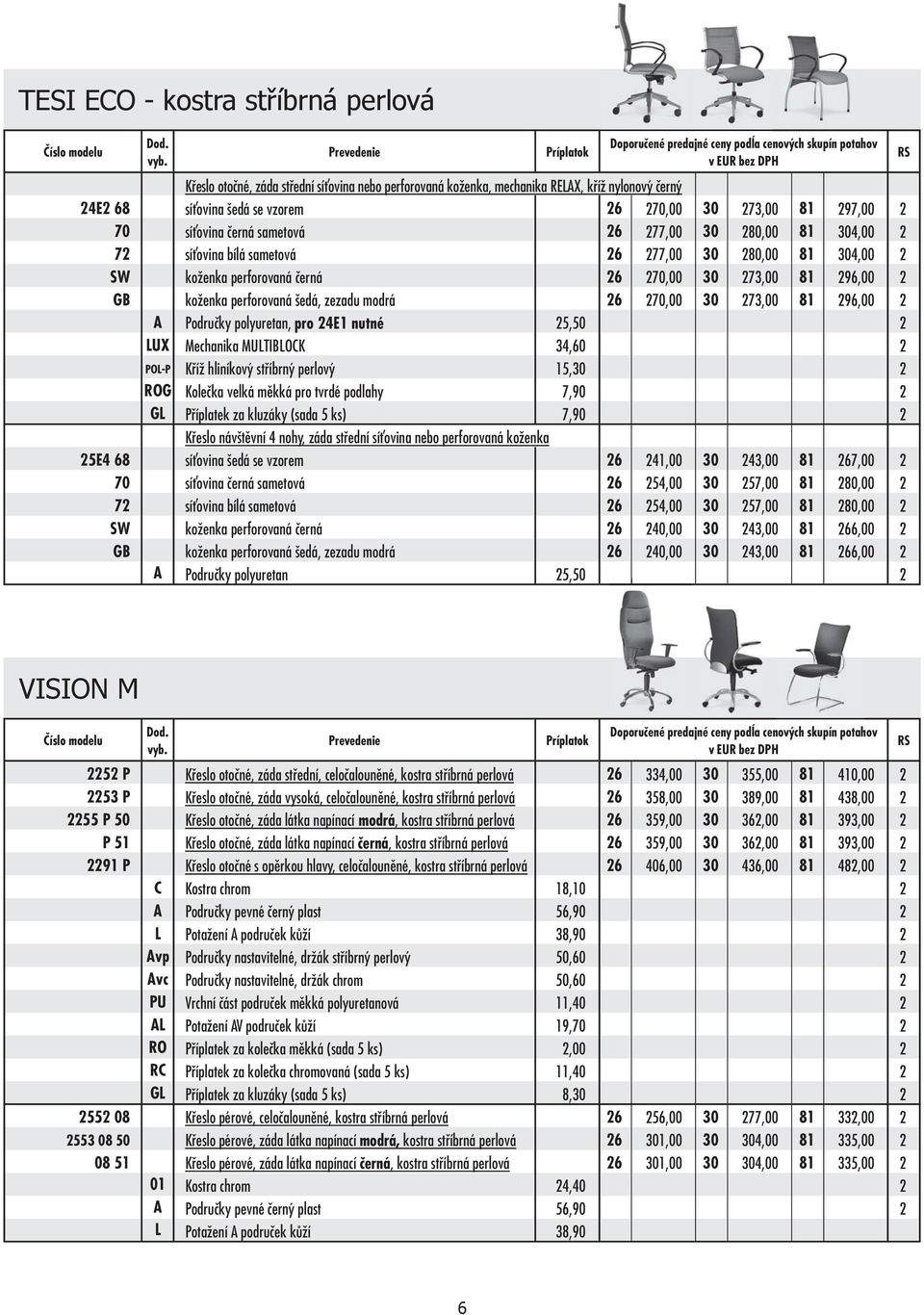 Mechanika MULTIBLOCK Kříž hliníkový stříbrný perlový Kolečka velká měkká pro tvrdé podlahy Příplatek za kluzáky (sada 5 ks) Křeslo návštěvní 4 nohy, záda střední sí ovina nebo perforovaná koženka sí