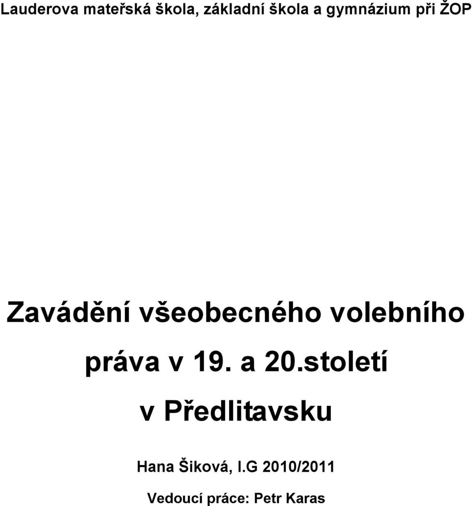 volebního práva v 19. a 20.