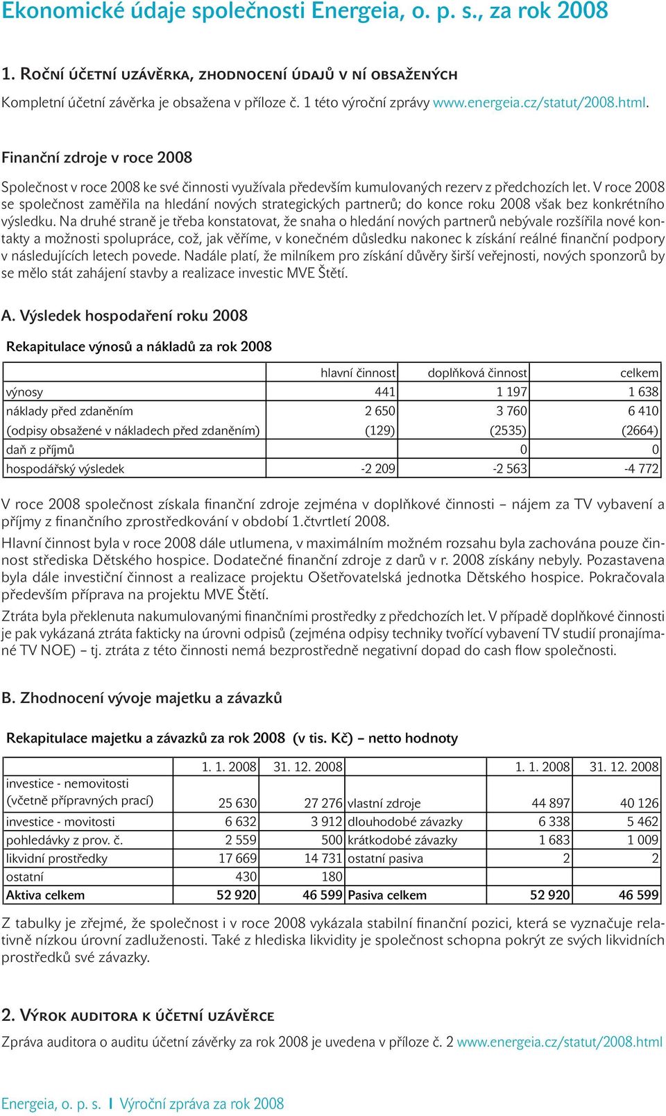 V roce 2008 se společnost zaměřila na hledání nových strategických partnerů; do konce roku 2008 však bez konkrétního výsledku.