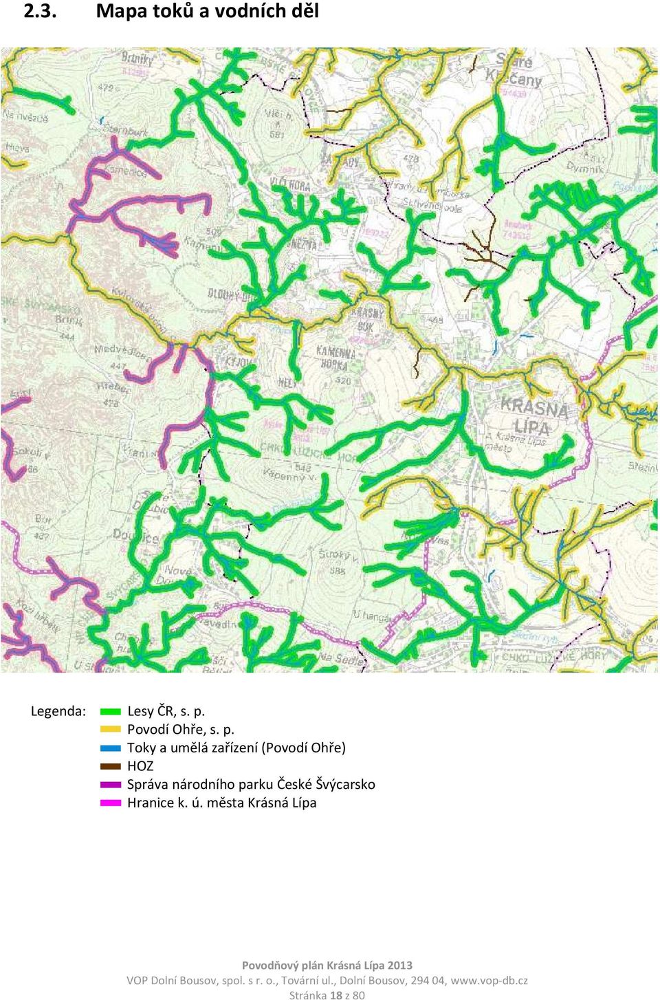 Toky a umělá zařízení (Povodí Ohře) HOZ Správa