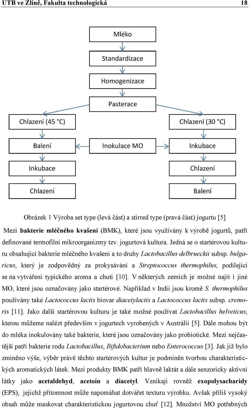 bulgaricus, který je zodpovědný za prokysávání a Streptococcus thermophilus, podílející se na vytváření typického aroma a chuti [10].