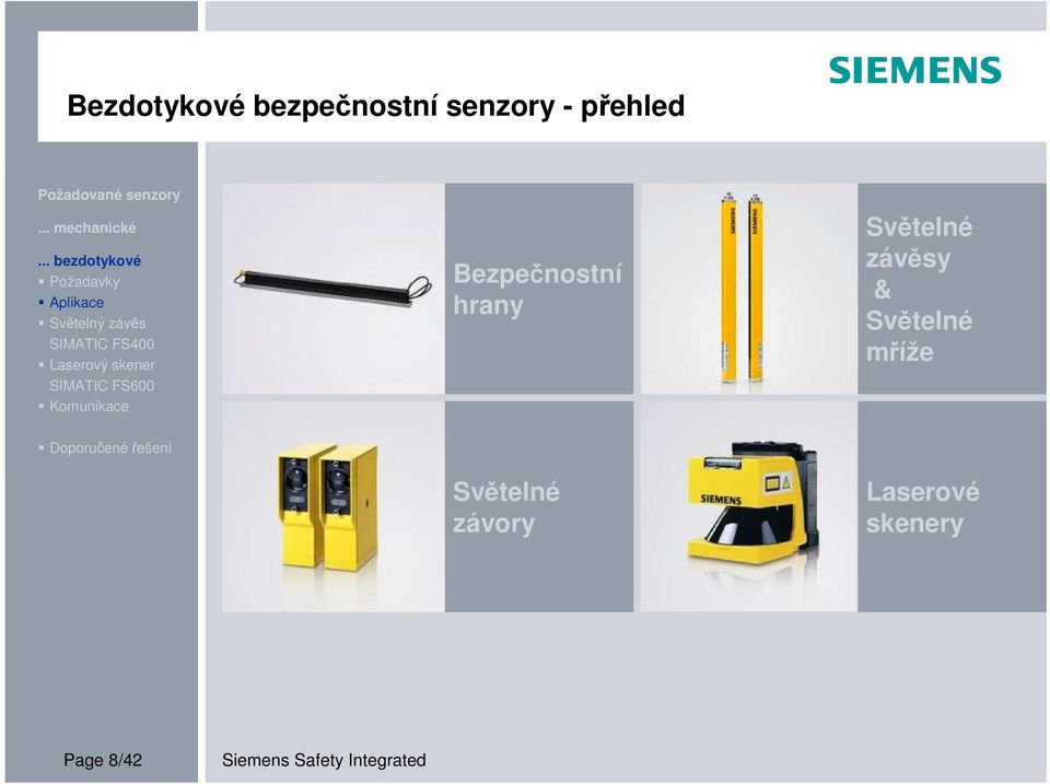 Světelné závěsy & Světelné mříže