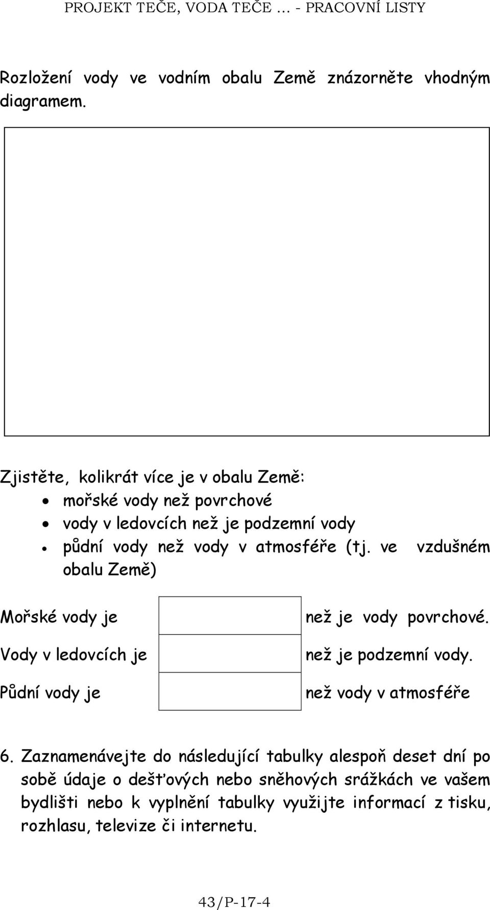 ve vzdušném obalu Země) Mořské vody je Vody v ledovcích je Půdní vody je než je vody povrchové. než je podzemní vody. než vody v atmosféře 6.