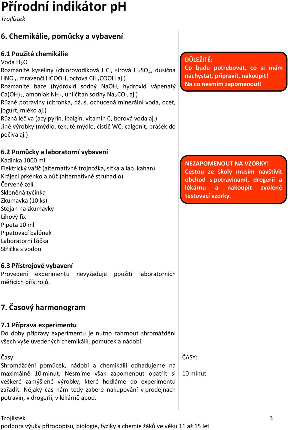 ) Různá léčiva (acylpyrin, ibalgin, vitamín C, borová voda aj.) Jiné výrobky (mýdlo, tekuté mýdlo, čistič WC, calgonit, prášek do pečiva aj.) 6.