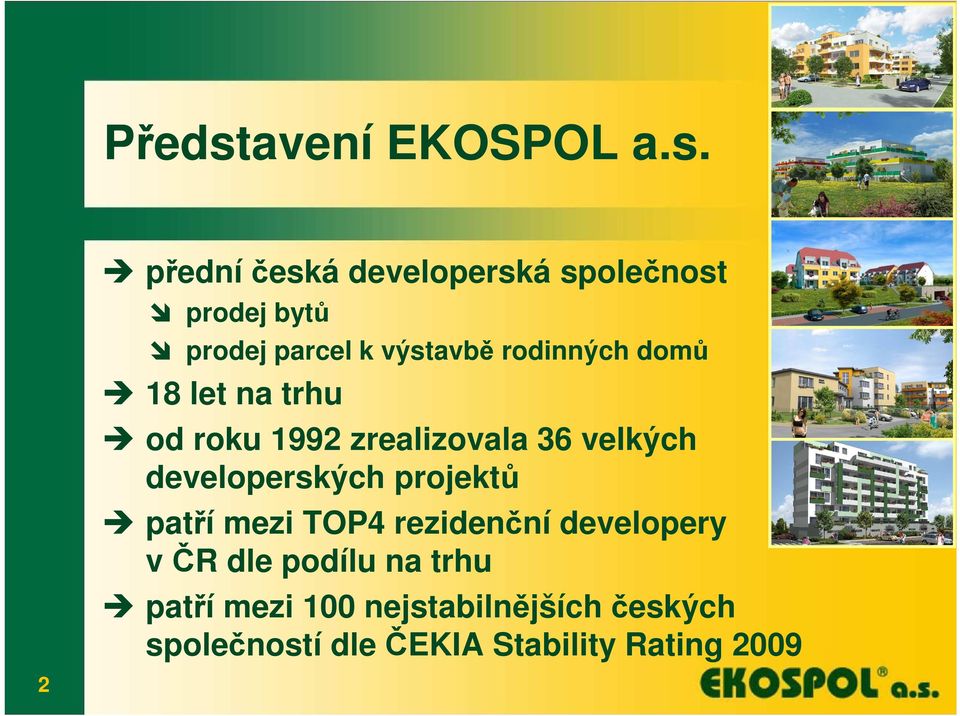 přední česká developerská společnost prodej bytů prodej parcel k výstavbě rodinných