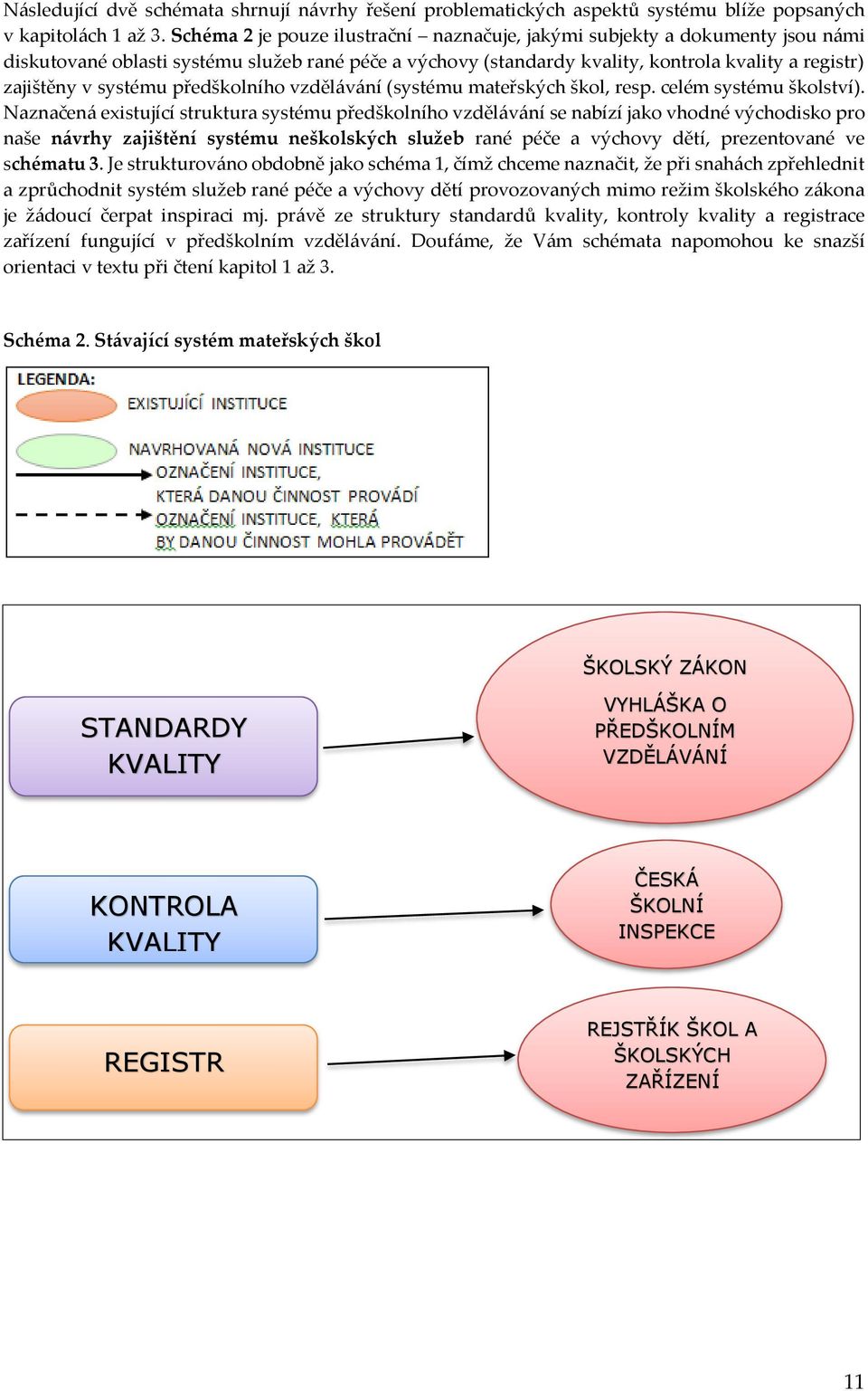 systému předškolního vzdělávání (systému mateřských škol, resp. celém systému školství).
