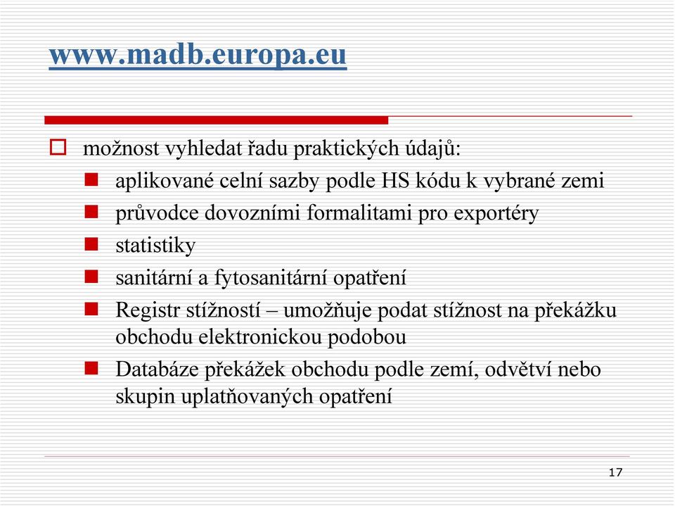 zemi průvodce dovozními formalitami pro exportéry statistiky sanitární a fytosanitární