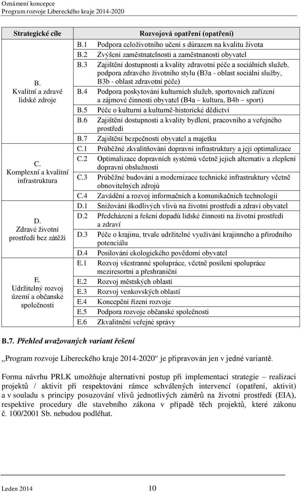 3 Zajištění dostupnosti a kvality zdravotní péče a sociálních služeb, podpora zdravého životního stylu (B3a - oblast sociální služby, B3b - oblast zdravotní péče) B.