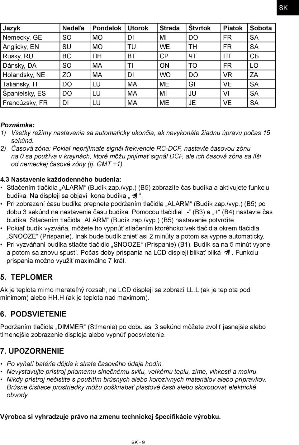 ukončia, ak nevykonáte žiadnu úpravu počas 15 sekúnd.