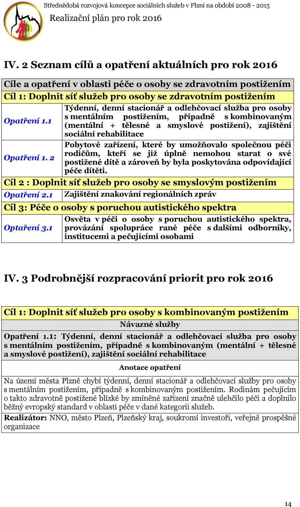 2 Týdenní, denní stacionář a odlehčovací služba pro osoby s mentálním postižením, případně s kombinovaným (mentální + tělesné a smyslové postižení), zajištění sociální rehabilitace Pobytové zařízení,