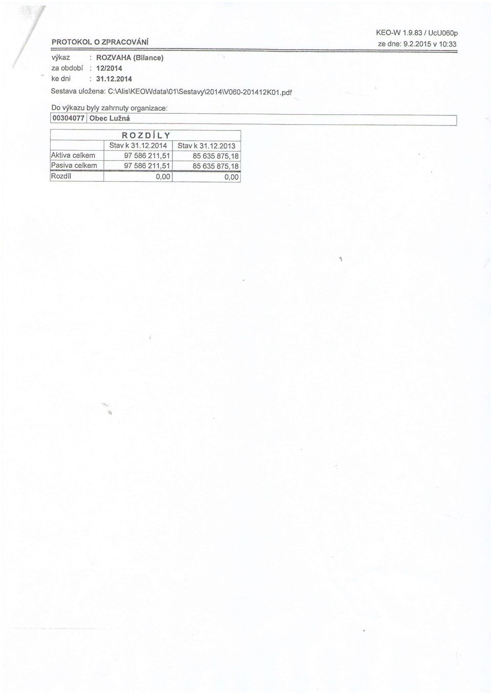 2014 Sestava ulozena: C:\Alis\KEoWdata\01\Sesta4r\2014W060-201 41ZK01.pdf KEO-W 1.9.