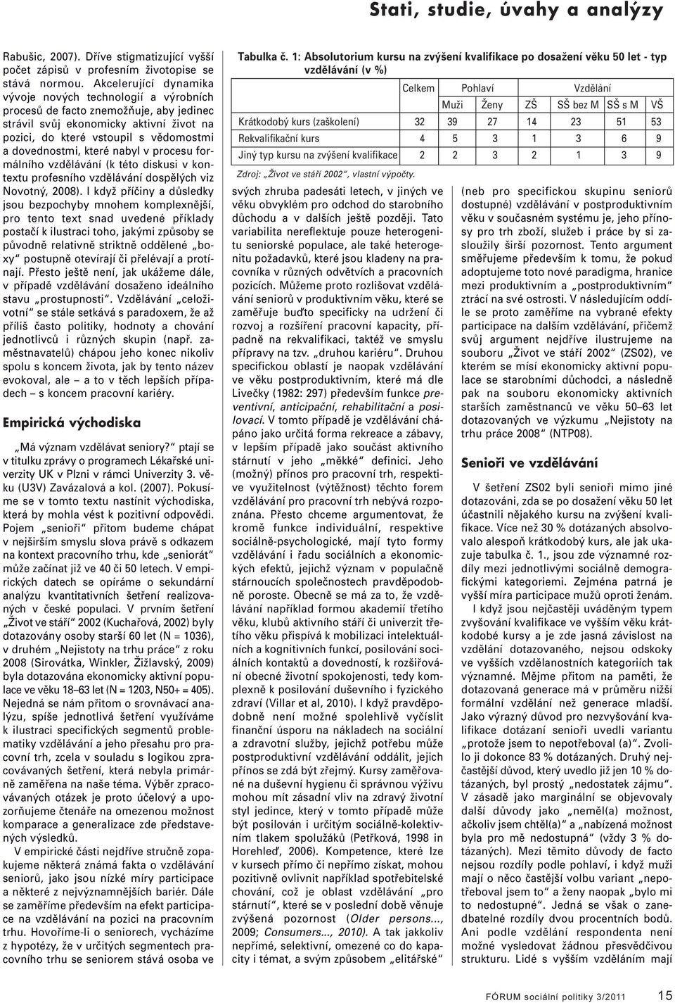 naby v procesu formáního vzděávání (k této diskusi v kontextu profesního vzděávání dospěých viz Novotný, 2008).