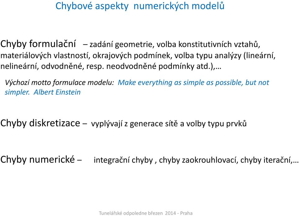 ), Výchozí motto formulace modelu: Make everything as simple as possible, but not simpler.