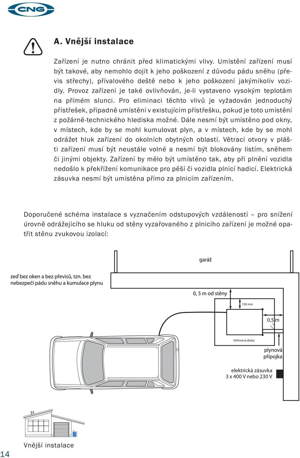 Provoz zařízení je také ovlivňován, je-li vystaveno vysokým teplotám na přímém slunci.