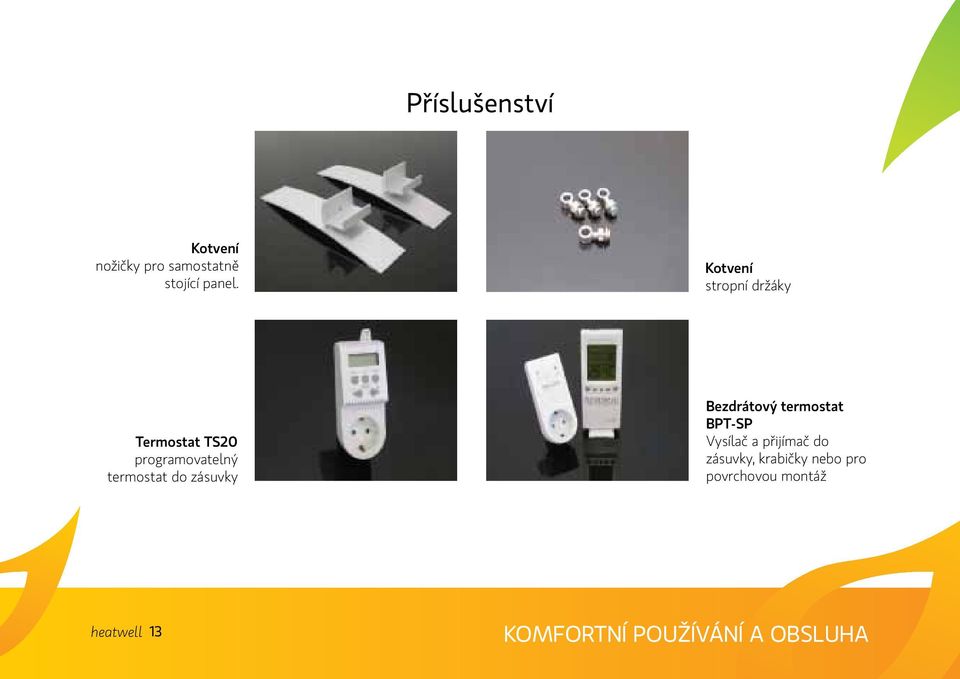 zásuvky Bezdrátový termostat BPT-SP Vysílač a přijímač do zásuvky,