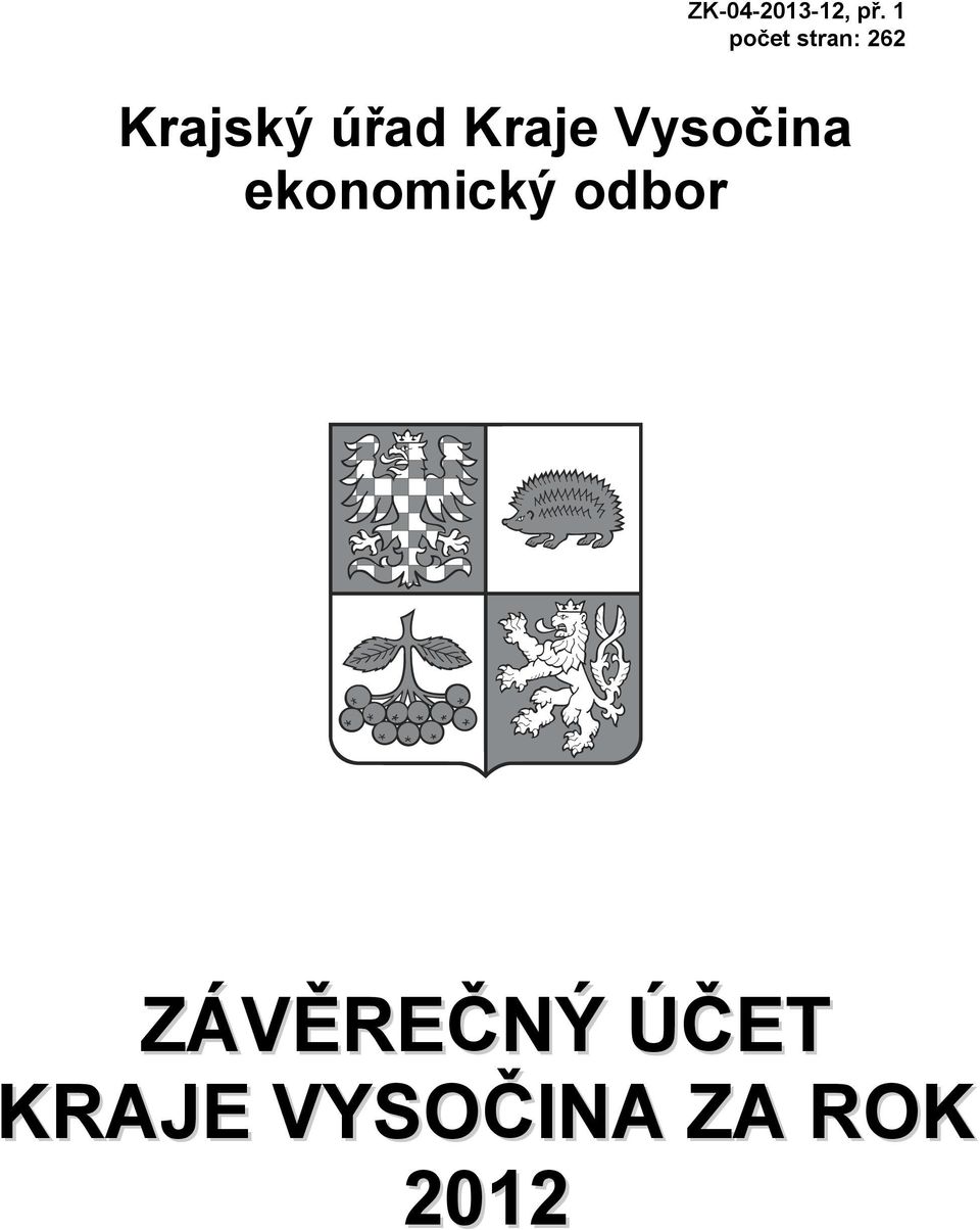 Krajský úřad Kraje Vysočina ekonomický