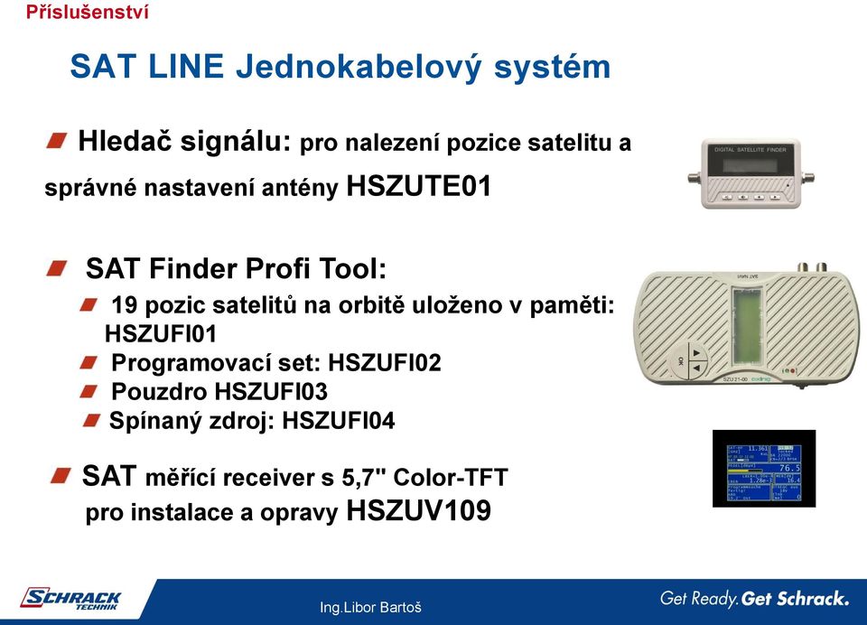 satelitů na orbitě uloženo v paměti: HSZUFI01 Programovací set: HSZUFI02 Pouzdro