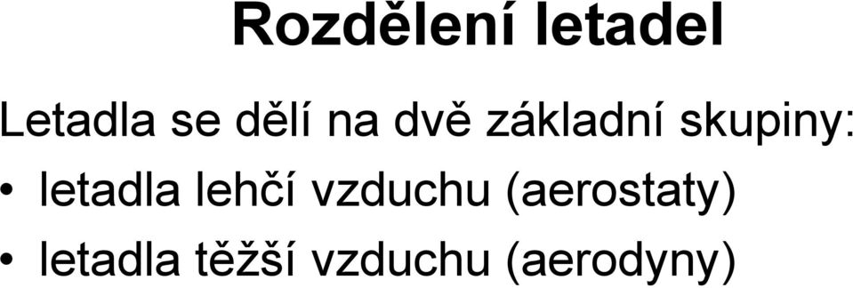 letadla lehčí vzduchu