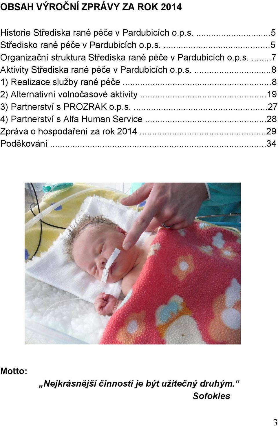 ..8 2) Alternativní volnočasové aktivity...19 3) Partnerství s PROZRAK o.p.s....27 4) Partnerství s Alfa Human Service.