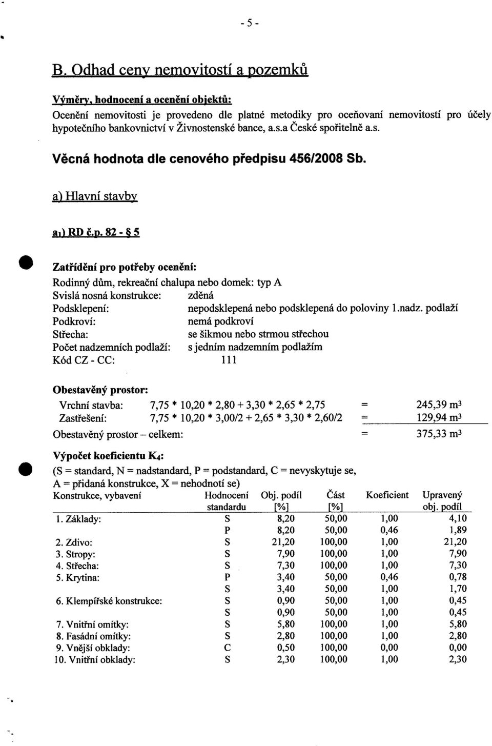 bance, a.s.a Ceské spo řitelně a.s. Věcná hodn