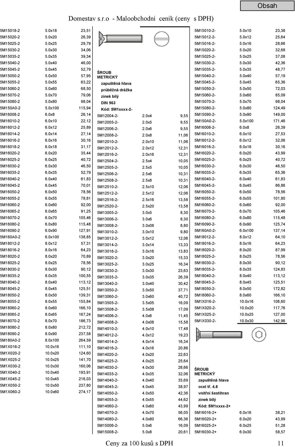 0x14 27,14 5M16016-2 6.0x16 30,16 5M16018-2 6.0x18 31,17 5M16020-2 6.0x20 35,44 5M16025-2 6.0x25 40,72 5M16030-2 6.0x30 46,50 5M16035-2 6.0x35 52,79 5M16040-2 6.0x40 61,83 5M16045-2 6.