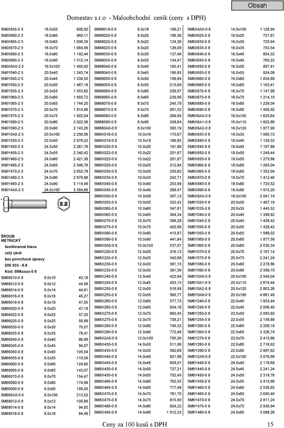 0x65 1 744,20 5N6Y070-2 5 20.0x70 1 814,88 5N6Y075-2 5 20.0x75 1 922,04 5N6Y080-2 5 20.0x80 2 022,36 5N6Y090-2 5 20.0x90 2 143,20 5N6Y0A0-2 5 20.0x100 2 256,06 5N6Y250-2 5 22.