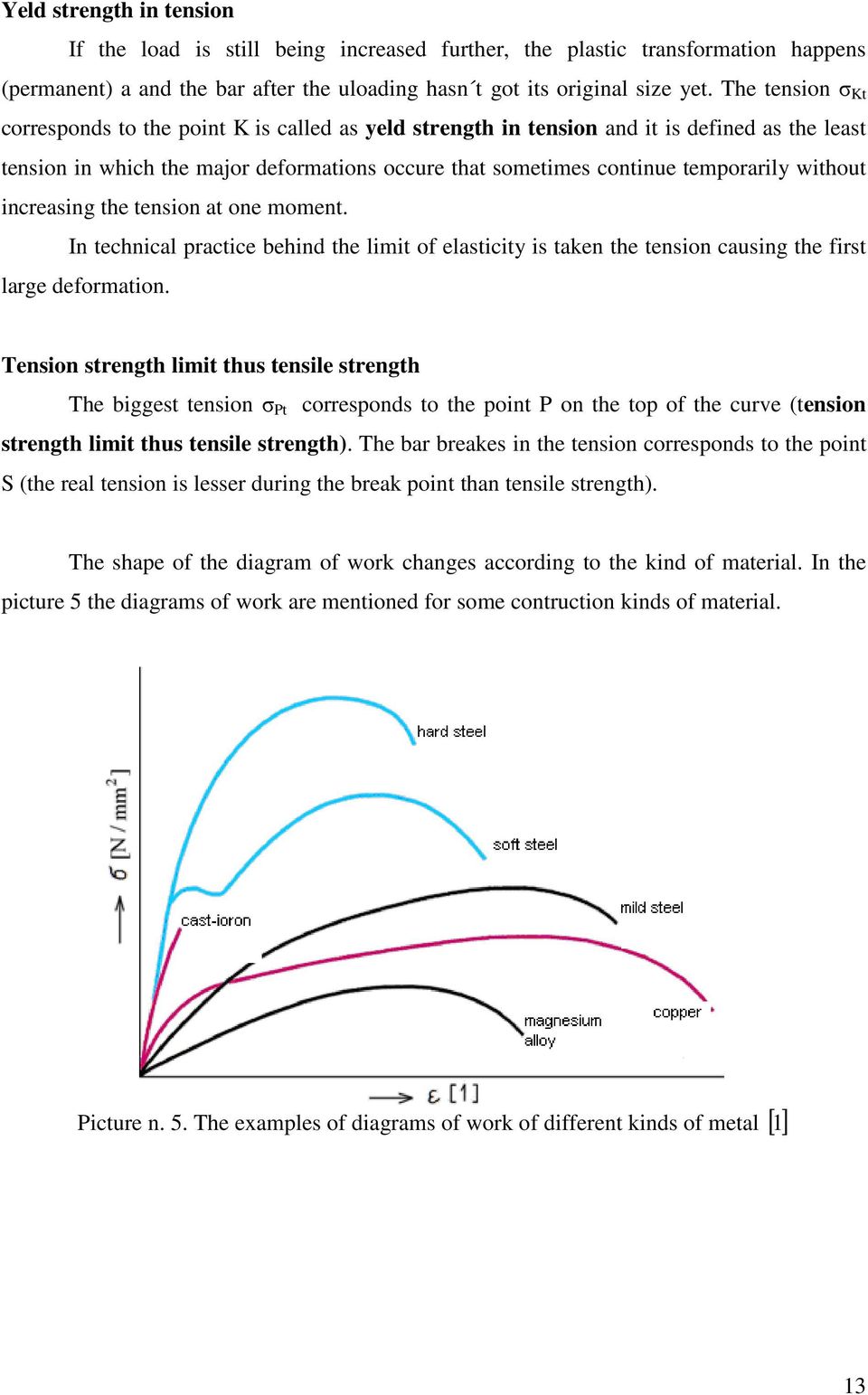 without increasing the tension at one moment. In technical practice behind the limit of elasticity is taken the tension causing the first large deformation.