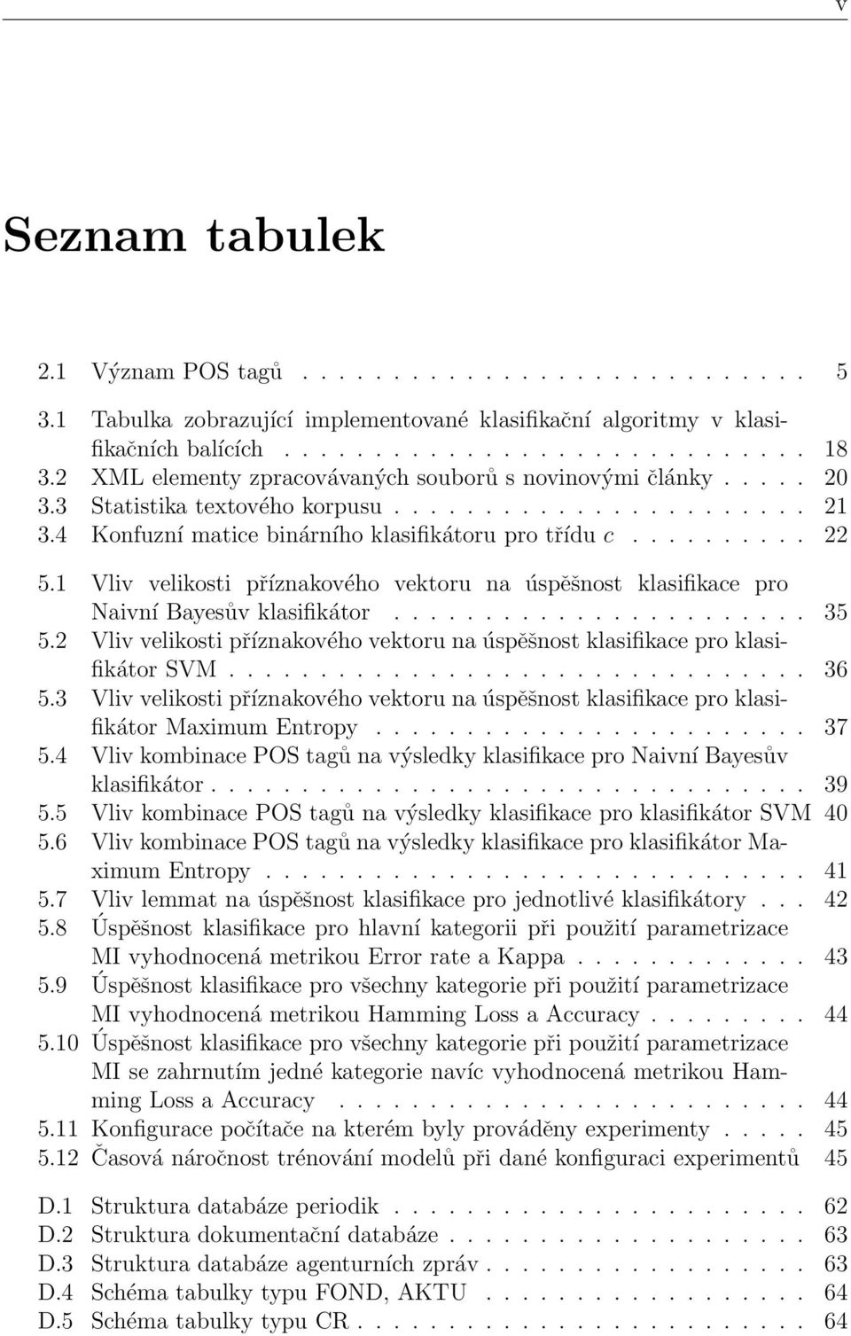 1 Vliv velikosti příznakového vektoru na úspěšnost klasifikace pro Naivní Bayesův klasifikátor....................... 35 5.