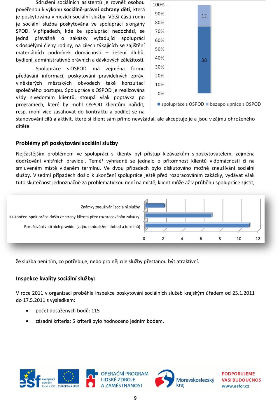 V případech, kde ke spolupráci nedochází, se jedná převážně o zakázky vyžadující spolupráci s dospělými členy rodiny, na cílech týkajících se zajištění materiálních podmínek domácnosti řešení dluhů,