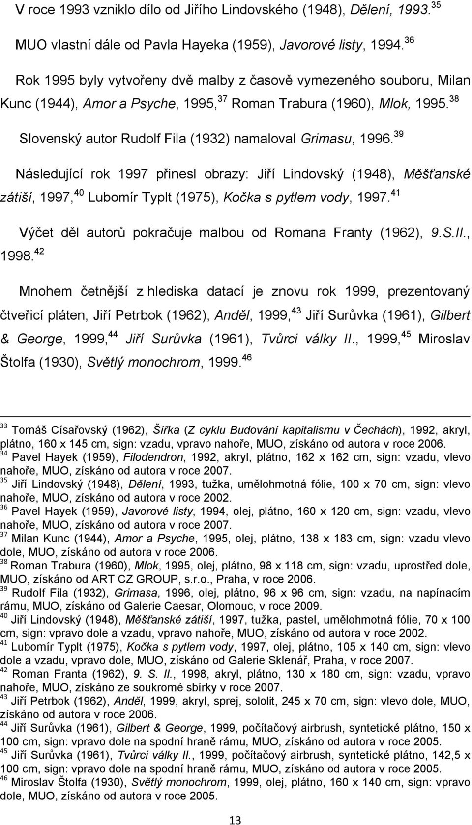 38 Slovenský autor Rudolf Fila (1932) namaloval Grimasu, 1996.