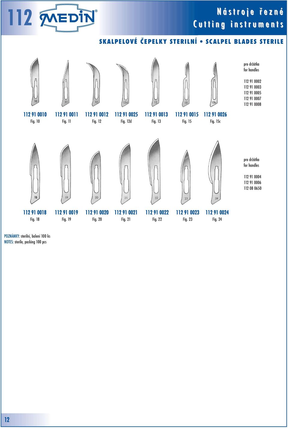 13 112 91 0015 Fig. 15 112 91 0026 Fig. 15c pro držátka for handles 112 91 0004 112 91 0006 112 08 0650 112 91 0018 Fig. 18 112 91 0019 Fig.