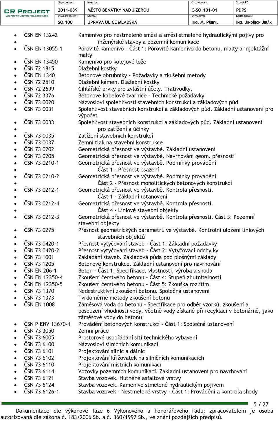 Dlažební kostky ČSN 72 2699 Cihlářské prvky pro zvláštní účely. Trativodky.