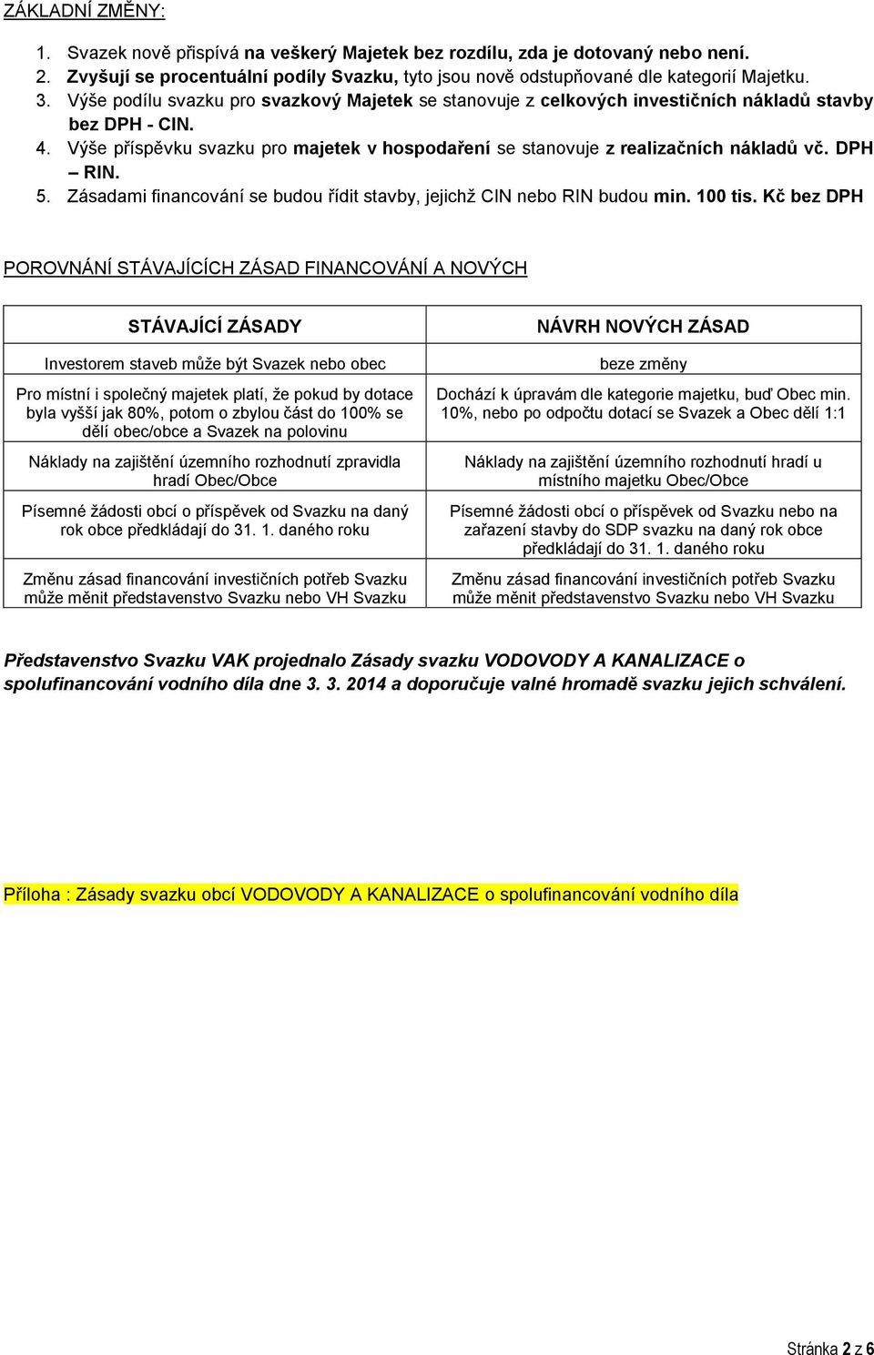 DPH RIN. 5. Zásadami financování se budou řídit stavby, jejichž CIN nebo RIN budou min. 100 tis.