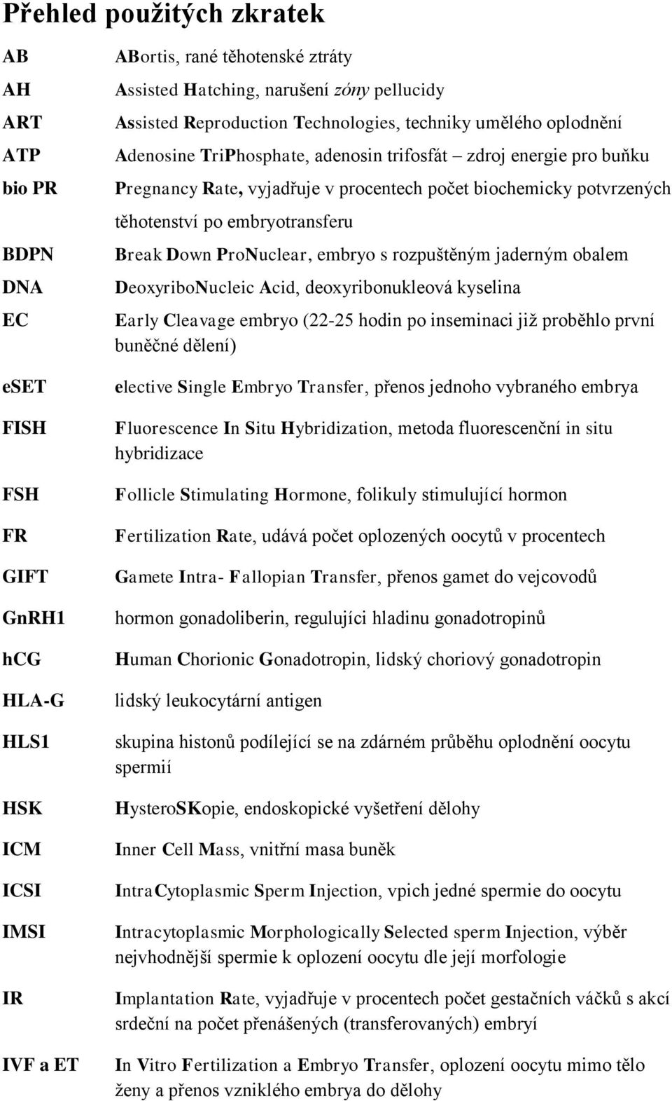 potvrzených těhotenství po embryotransferu Break Down ProNuclear, embryo s rozpuštěným jaderným obalem DeoxyriboNucleic Acid, deoxyribonukleová kyselina Early Cleavage embryo (22-25 hodin po