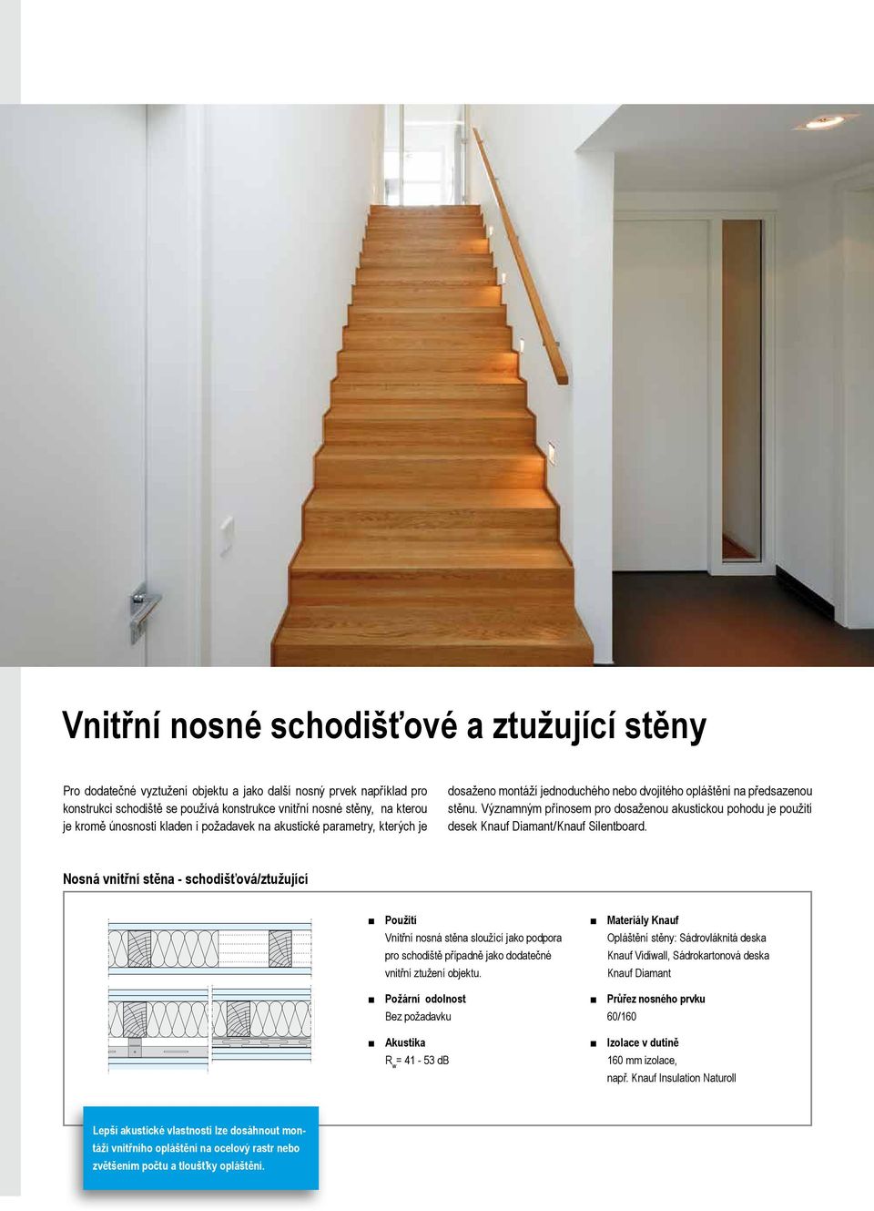 Významným přínosem pro dosaženou akustickou pohodu je použití desek Knauf Diamant/Knauf Silentboard.