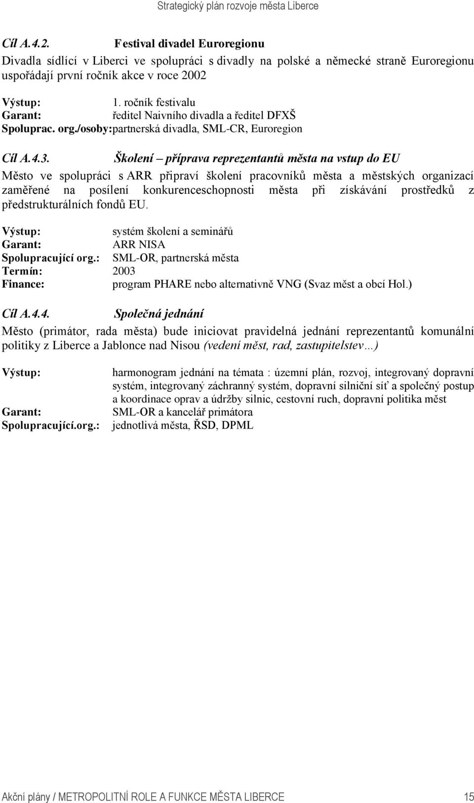 Školení příprava reprezentantů města na vstup do EU Město ve spolupráci s ARR připraví školení pracovníků města a městských organizací zaměřené na posílení konkurenceschopnosti města při získávání