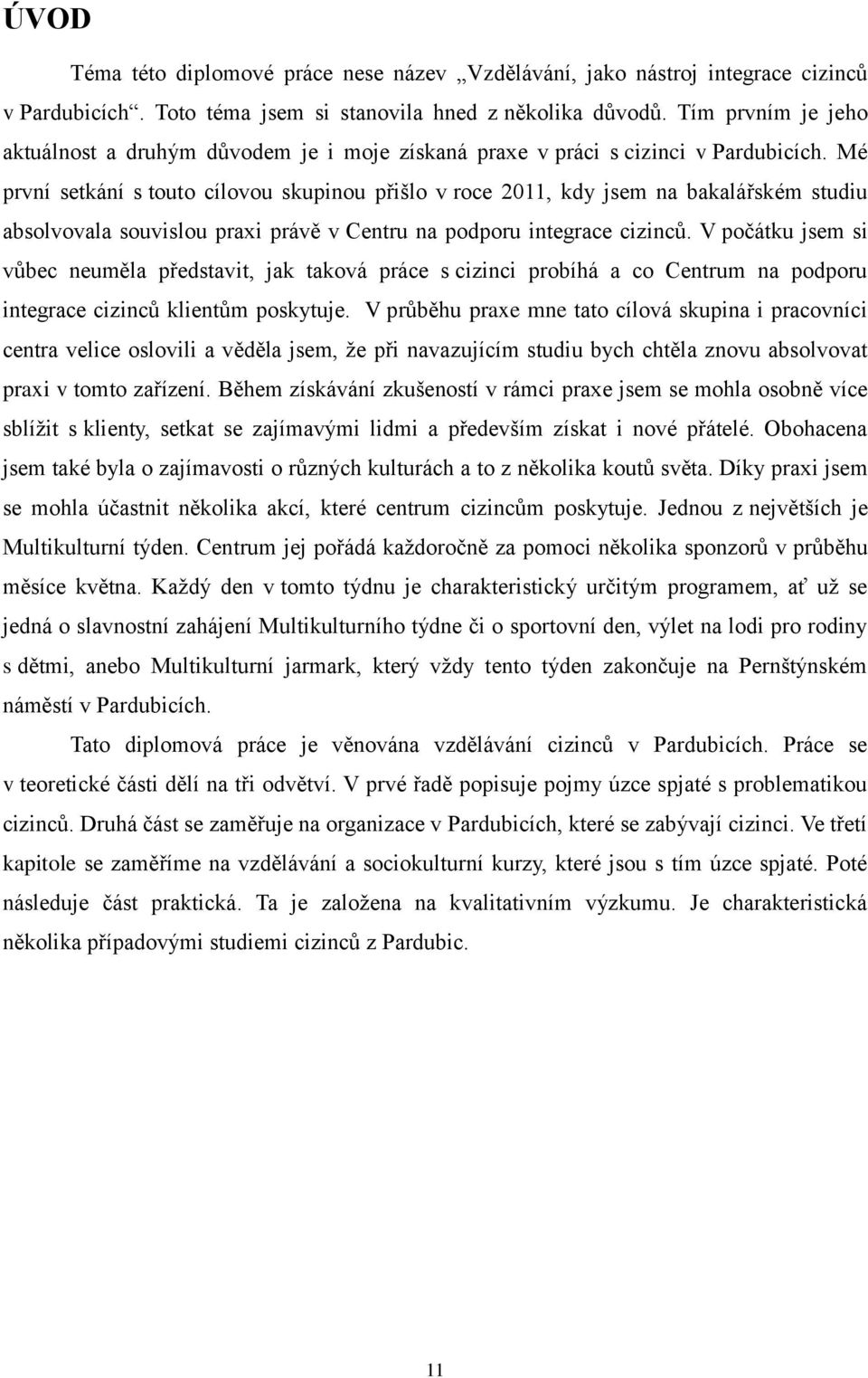 Mé první setkání s touto cílovou skupinou přišlo v roce 2011, kdy jsem na bakalářském studiu absolvovala souvislou praxi právě v Centru na podporu integrace cizinců.