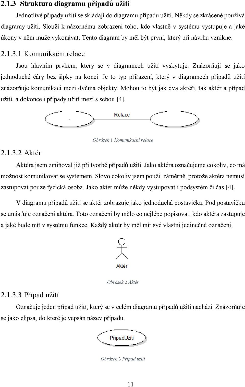 1 Komunikační relace Jsou hlavním prvkem, který se v diagramech užití vyskytuje. Znázorňují se jako jednoduché čáry bez šipky na konci.