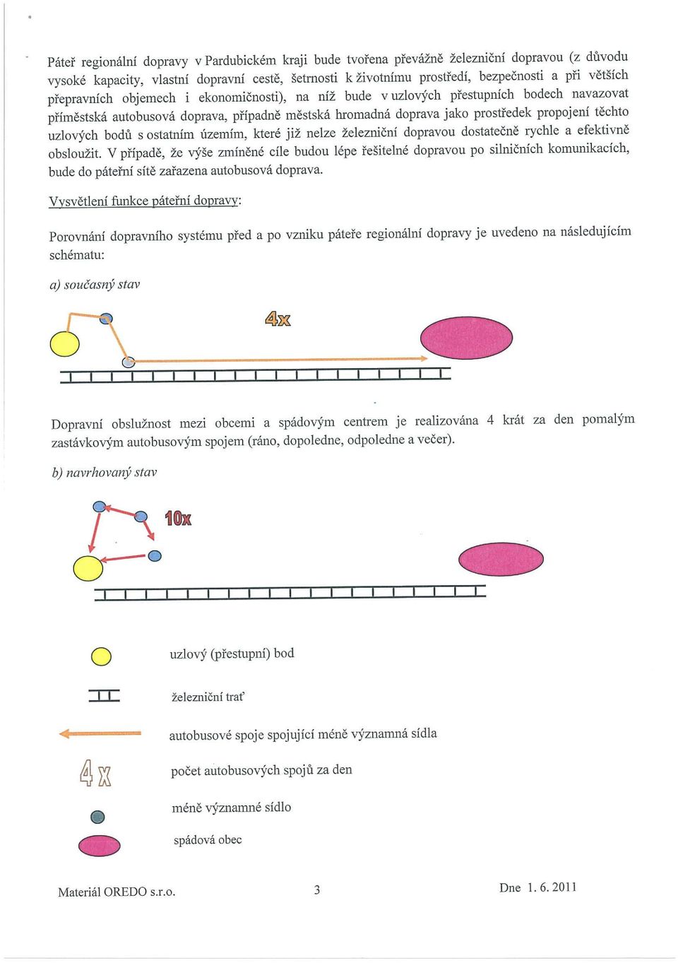 bodů s ostatním územím, které již nelze železniční dopravou dostatečně rychle a efektivně obsloužit.