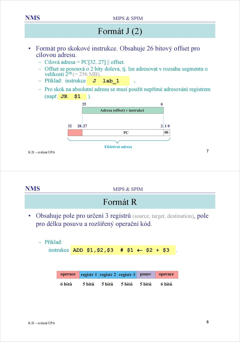 Pro skok na absolutní adresu se musí použít nepřímé adresování registrem (např. JR $1 ). K.D.