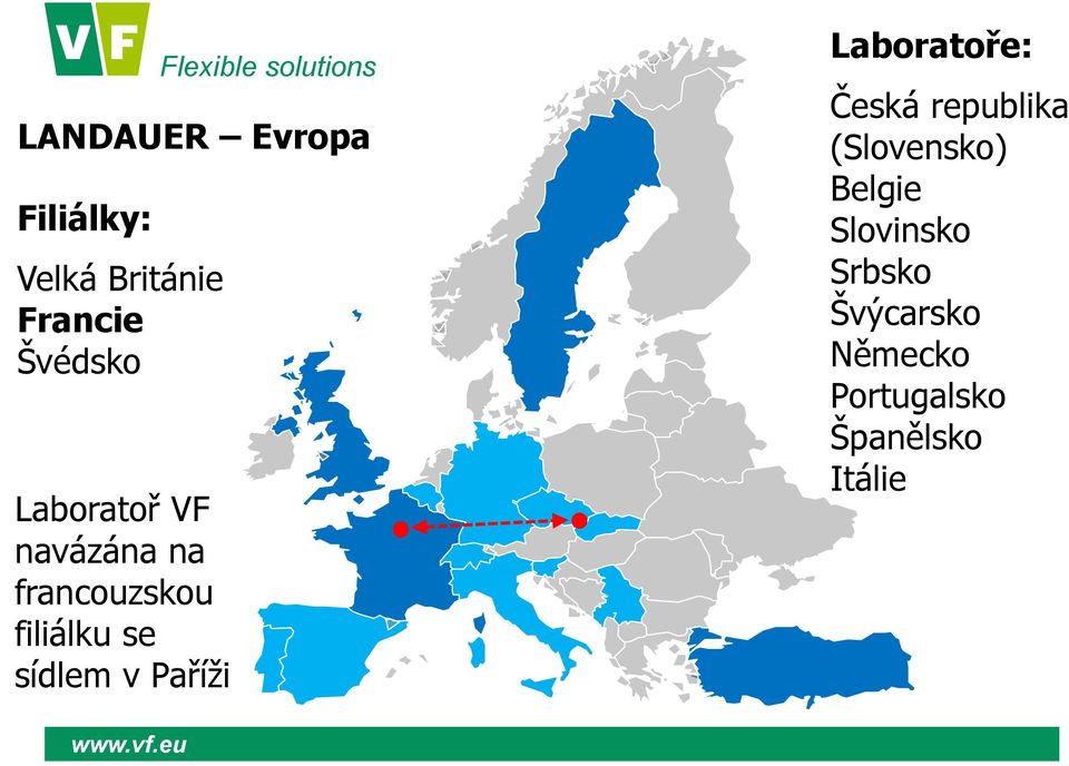 Paříži Laboratoře: Česká republika (Slovensko) Belgie