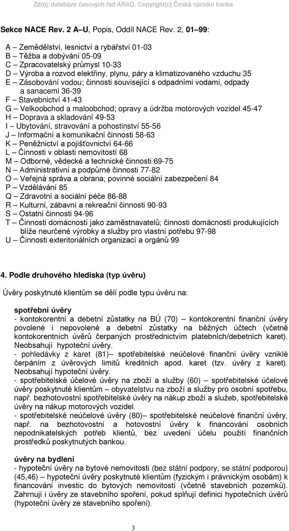 činnosti související s odpadními vodami, odpady a sanacemi 36-39 F Stavebnictví 41-43 G Velkoobchod a maloobchod; opravy a údržba motorových vozidel 45-47 H Doprava a skladování 49-53 I Ubytování,