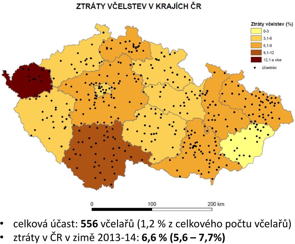 včelařů) ztráty v ČR v