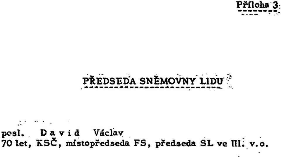 David Václav 70 let, KSČ,
